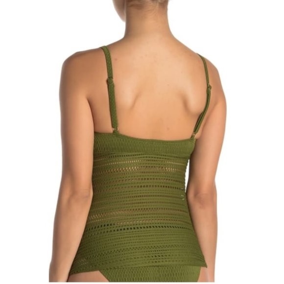 Robin Piccone Perla Crochet Lace Tankini Top - Picture 2 of 6